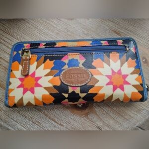 Fossil Coated PVC Starburst wallet